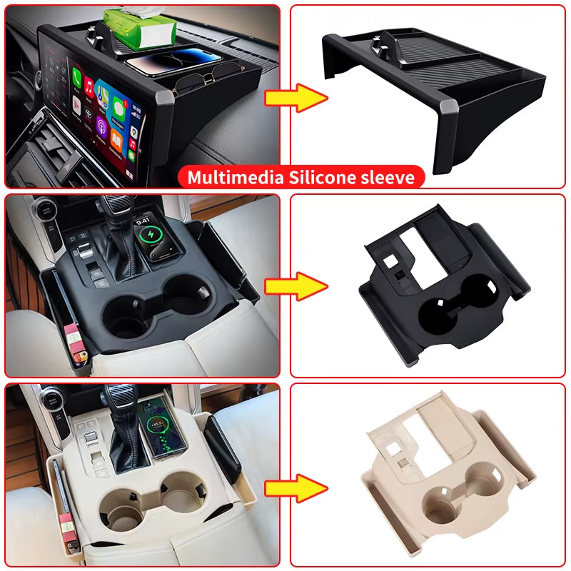 For 2021-2024 Toyota Land Cruiser 300 Center Console Storage Protection Sleeve Gear Cover LC300 Interior Upgrade Accessories