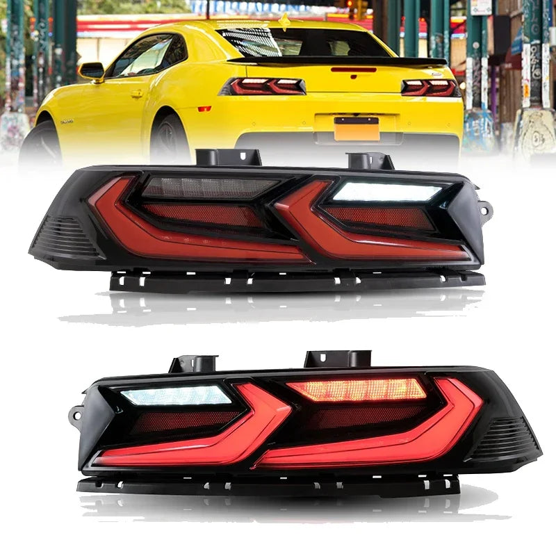 Pair LED Taillights Assembly for Chevrolet Camaro 2014 2015 Rear Tail Lights 5Th Gen Corvette C8 Style Lamp Car Accessories