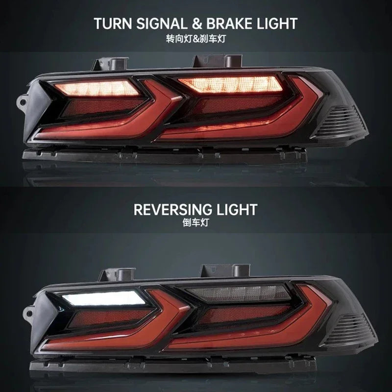 Pair LED Taillights Assembly for Chevrolet Camaro 2014 2015 Rear Tail Lights 5Th Gen Corvette C8 Style Lamp Car Accessories
