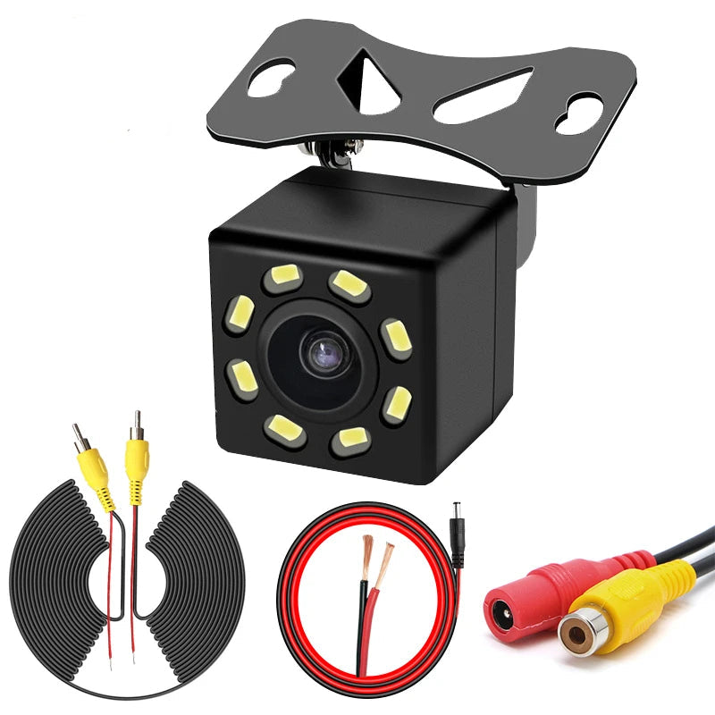 Rear Camera of Driving Recorder 140 Wide Angle Waterproof 4/8/12 Light HD Night Vision Parking Monitoring Rear Camera