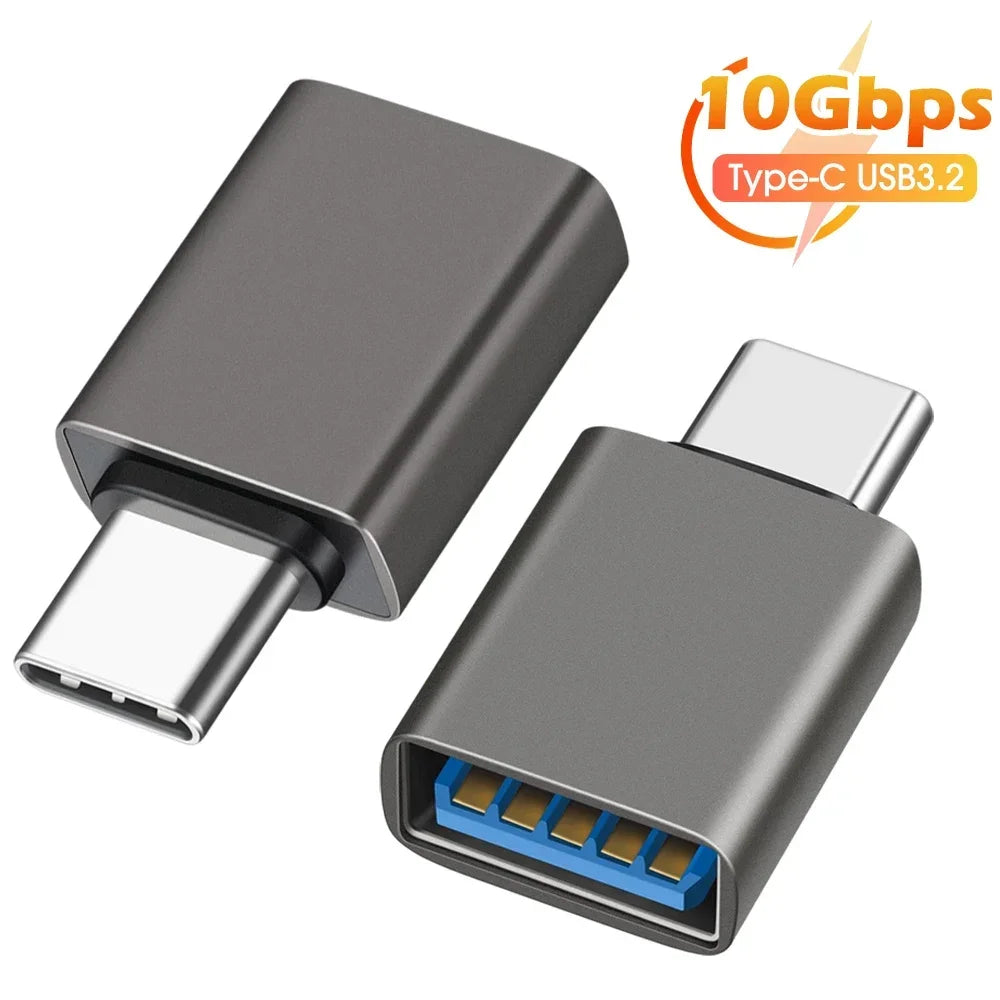 10Gbps USB 3.2 OTG Converter Type C Male to USB A Female Charging Data Adapter for Macbook Air Pro Air Huawei Xiaomi Samsung