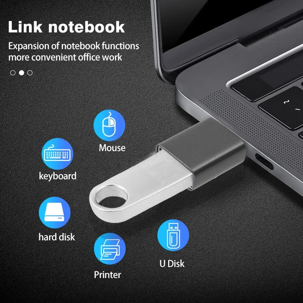 10Gbps USB 3.2 OTG Converter Type C Male to USB A Female Charging Data Adapter for Macbook Air Pro Air Huawei Xiaomi Samsung